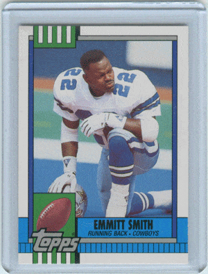Graded Football Cards Emmitt Smith 1990 Topps Traded RC