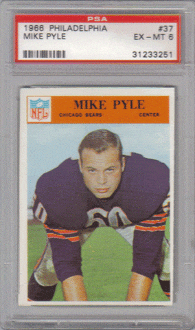 Graded Football Cards Mike Pyle 1966 Philadelphia Football Card