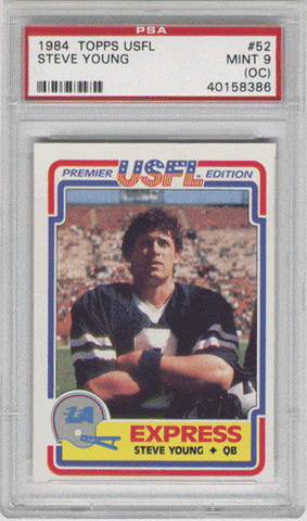 Graded Football Cards Steve Young 1984 Topps USFL Rookie Card