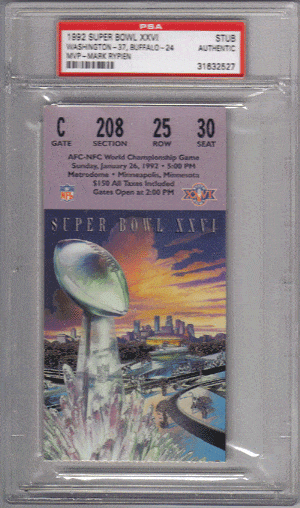Authentic Super Bowl XXVI Ticket Stub – FootballCollectible.com