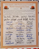 Other Autographed Items 1964 Cleveland Browns Team Signed 16" x 20" Certificate