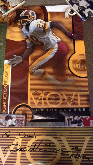 Darrell Green Autographed Poster –